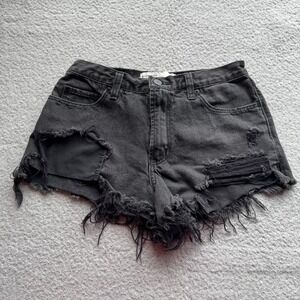 Abercrombie and Fitch Shorts Black Women's Size 0 Womens High Rise 100%‎ Cotton